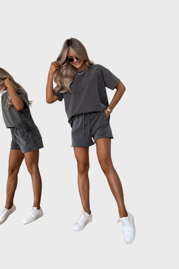 Conjunto Bicolor de Algodão com 2 Peças
