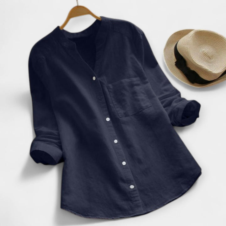 Camisa Confortável de Linho e Algodão