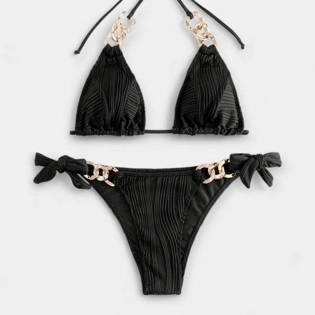 Conjunto de Biquíni Risca com Costuras