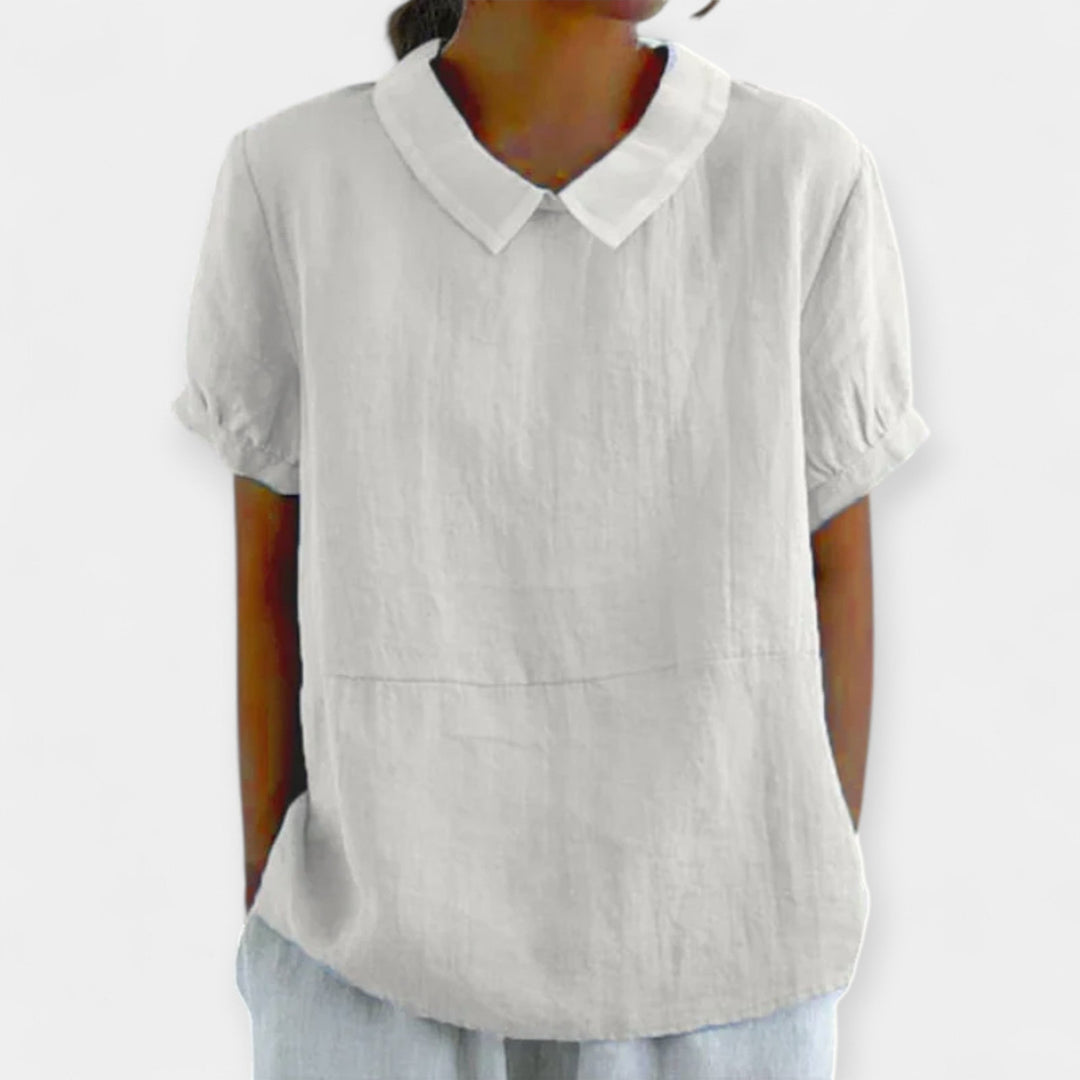Camisola de Algodão com Gola