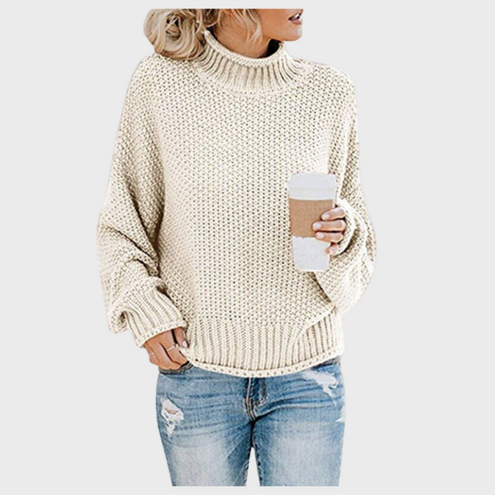 Pullover de Gola Alta para Uso Diário