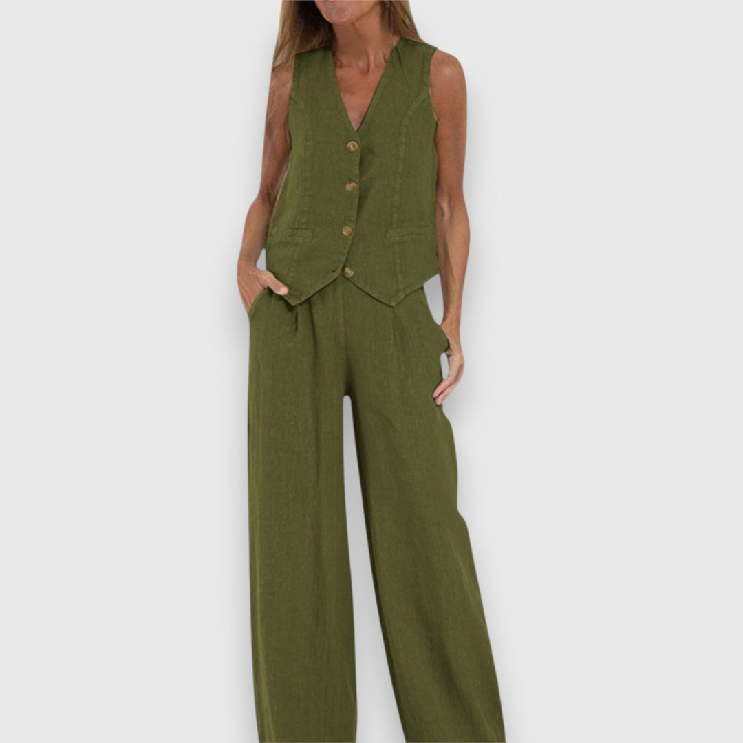 Conjunto de Dois Peças para Leveza de Verão