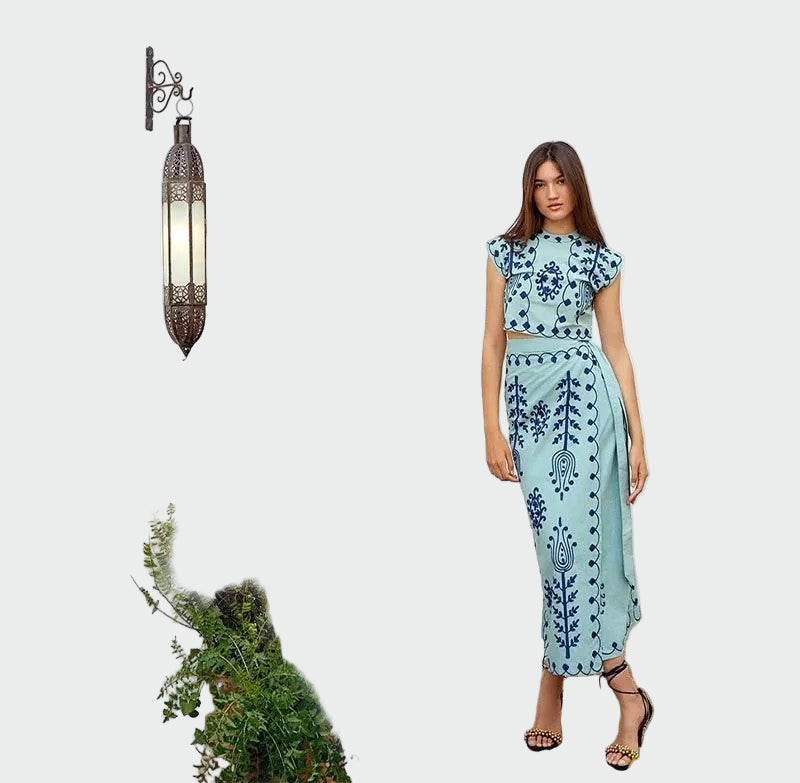 Conjunto Elegante com Padrões