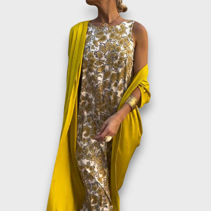 Vestido Maxi com Cardigã