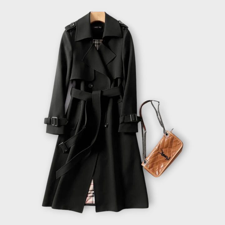 Trench Coat Clássico Longo com Cinto