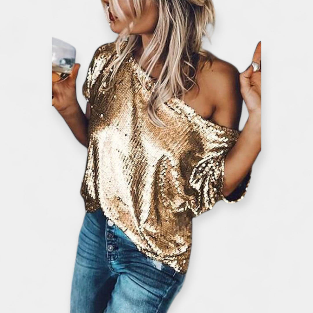 Blusa Decorada com Lantejoulas