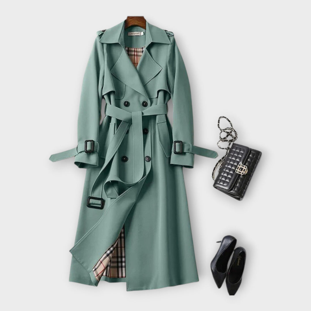 Trench Coat Clássico Longo com Cinto