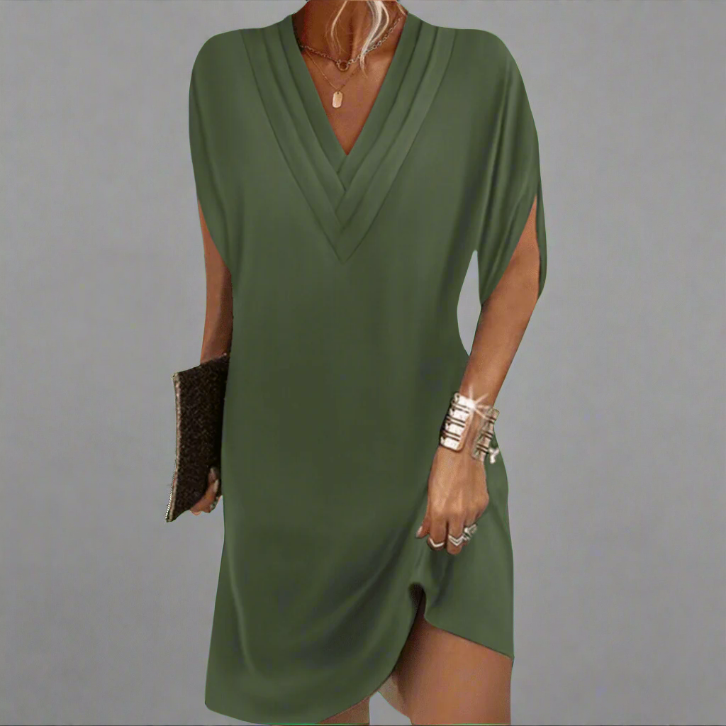 Vestido elegante em tecido de qualidade