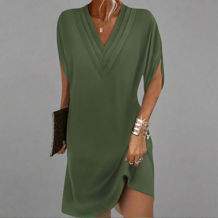 Vestido elegante em tecido de qualidade