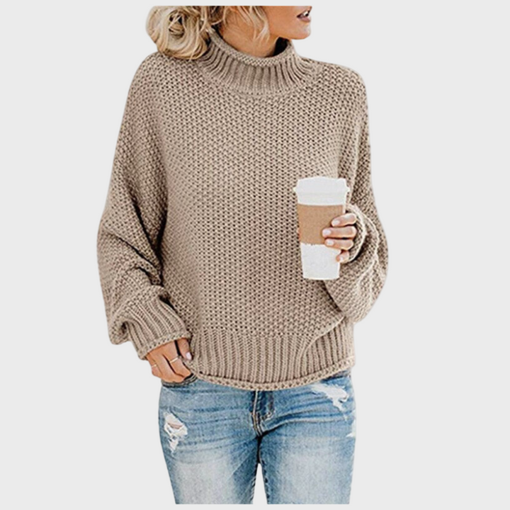 Pullover de Gola Alta para Uso Diário