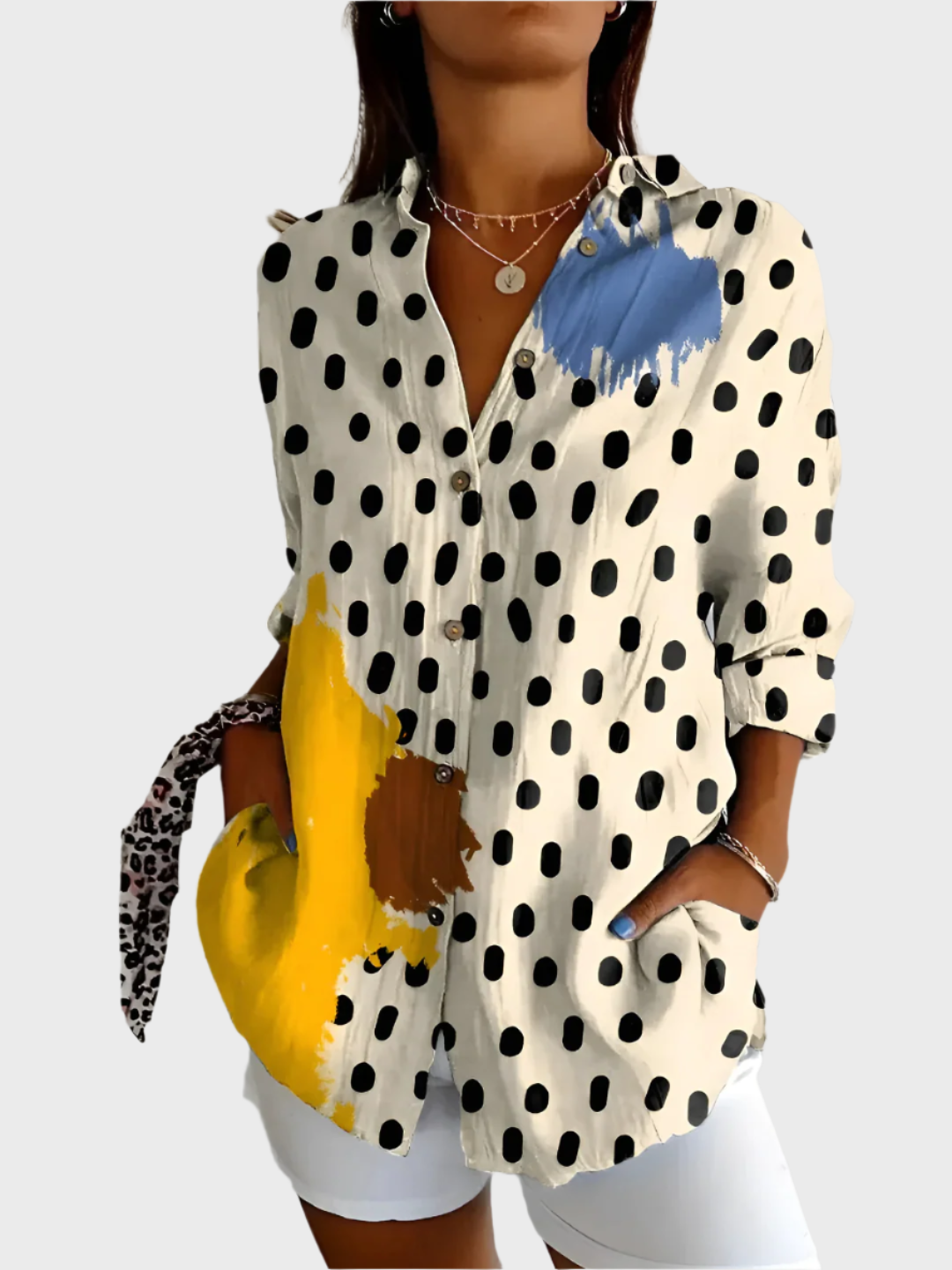 Blusa de Algodão com Padrão Floral