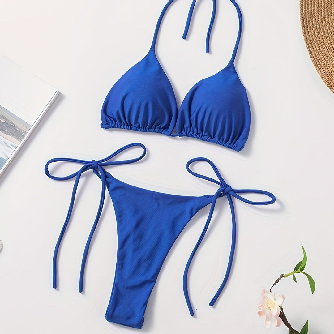 Biquíni Halter com Slip em V