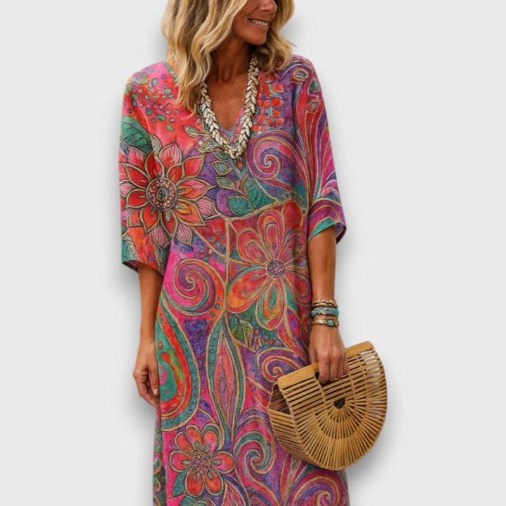 Kaftan com Design Boémio e Corte Ligeiro