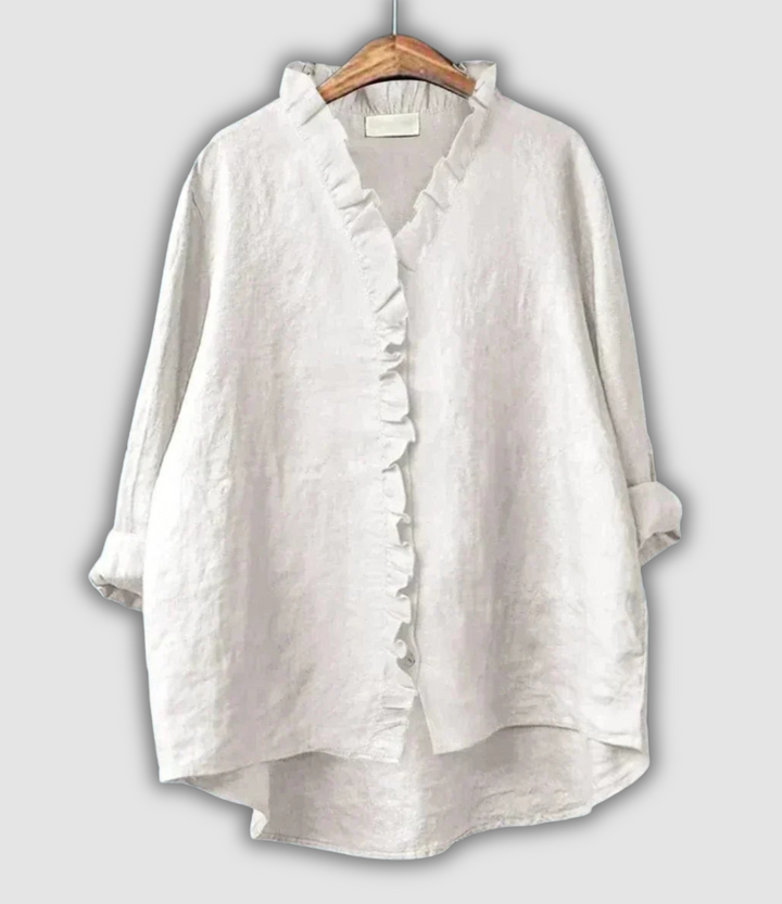 Blusa de Linho Castanha Serenidade