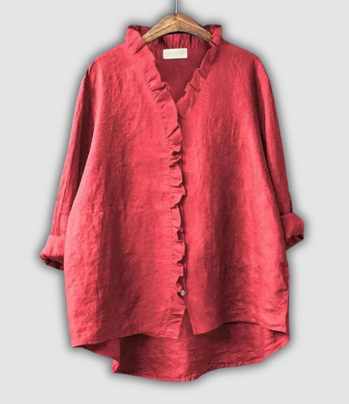 Blusa de Linho Castanha Serenidade