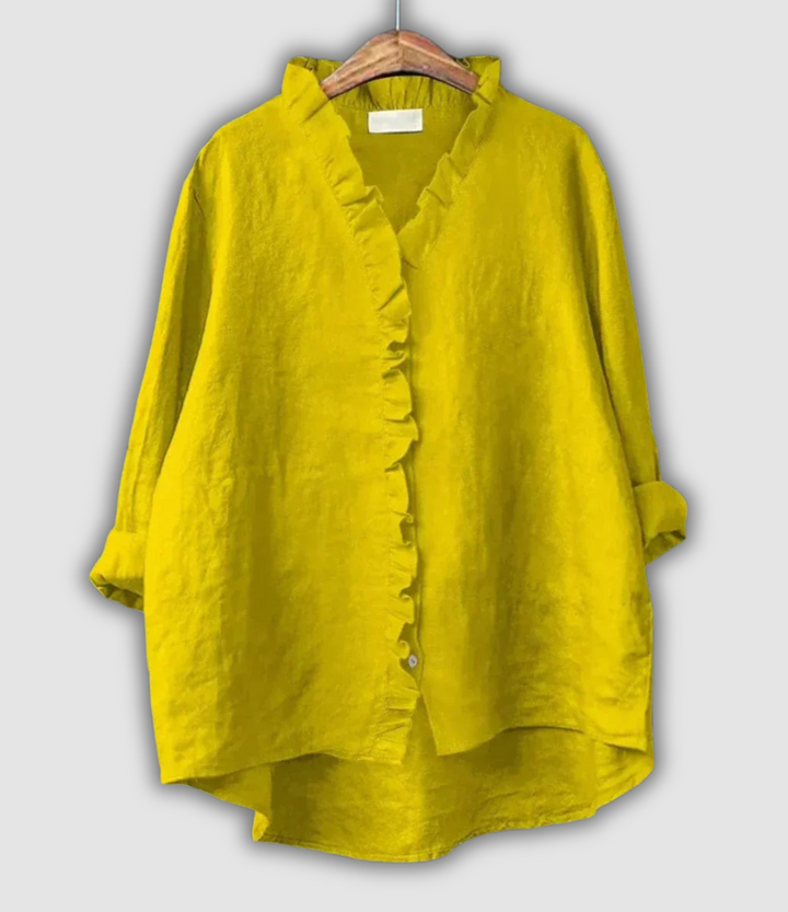 Blusa de Linho Castanha Serenidade
