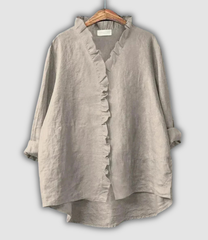Blusa de Linho Castanha Serenidade