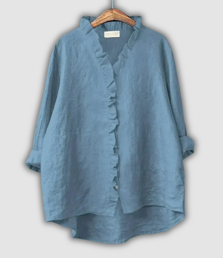 Blusa de Linho Castanha Serenidade