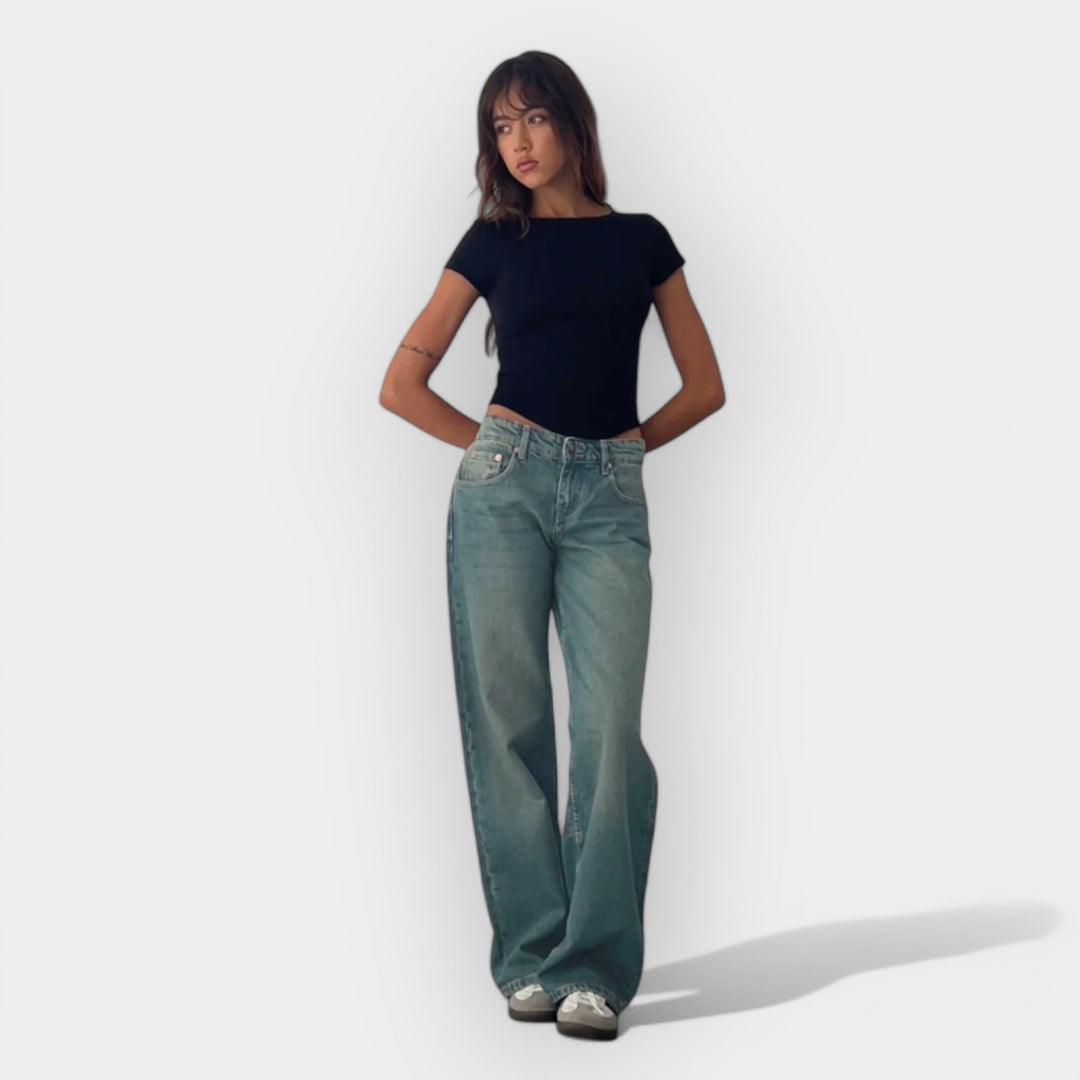 Calças de Jeans de Cintura Baixa