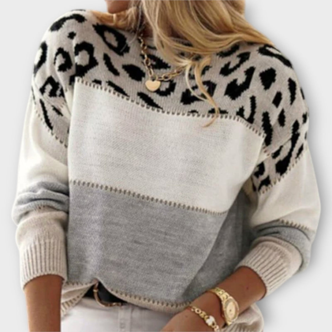 Cheyenne - Sweater confortável com padrão de leopardo
