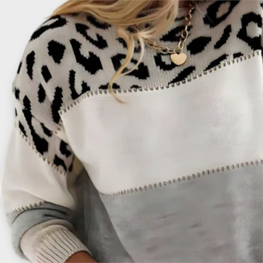 Cheyenne - Sweater confortável com padrão de leopardo