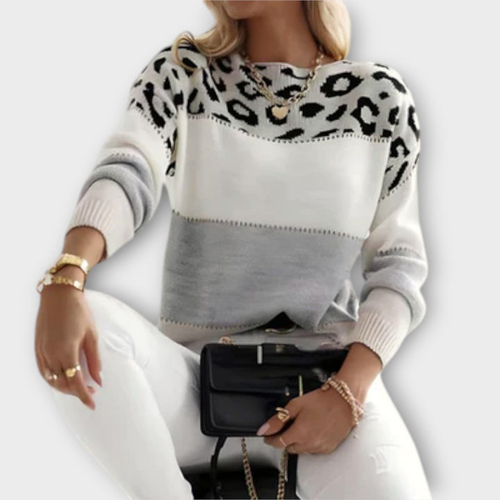 Cheyenne - Sweater confortável com padrão de leopardo