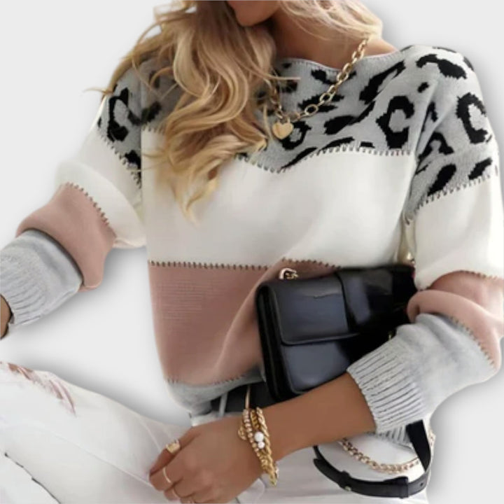 Cheyenne - Sweater confortável com padrão de leopardo