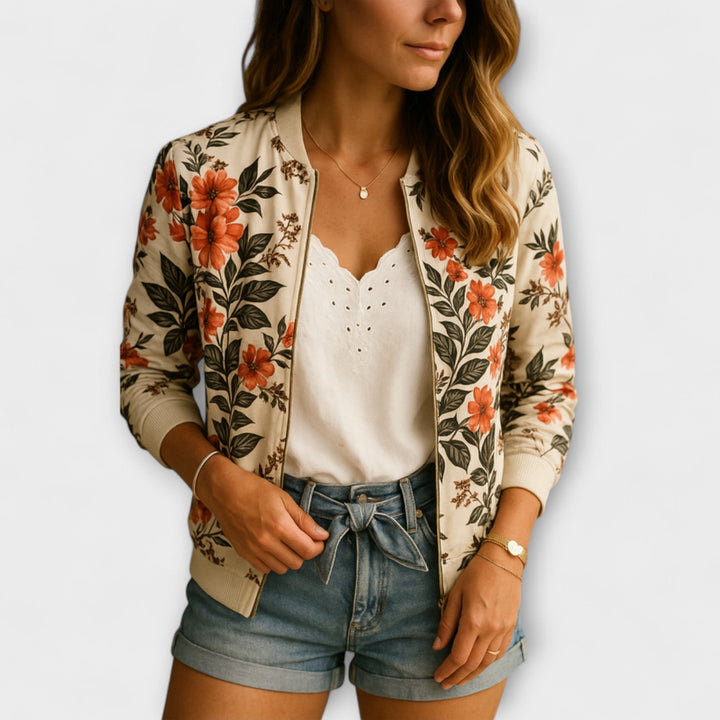 Kaelin - Casaco Bomber Estiloso com Flores