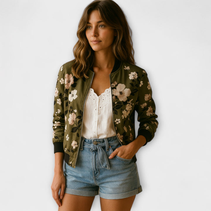 Kaelin - Casaco Bomber Estiloso com Flores