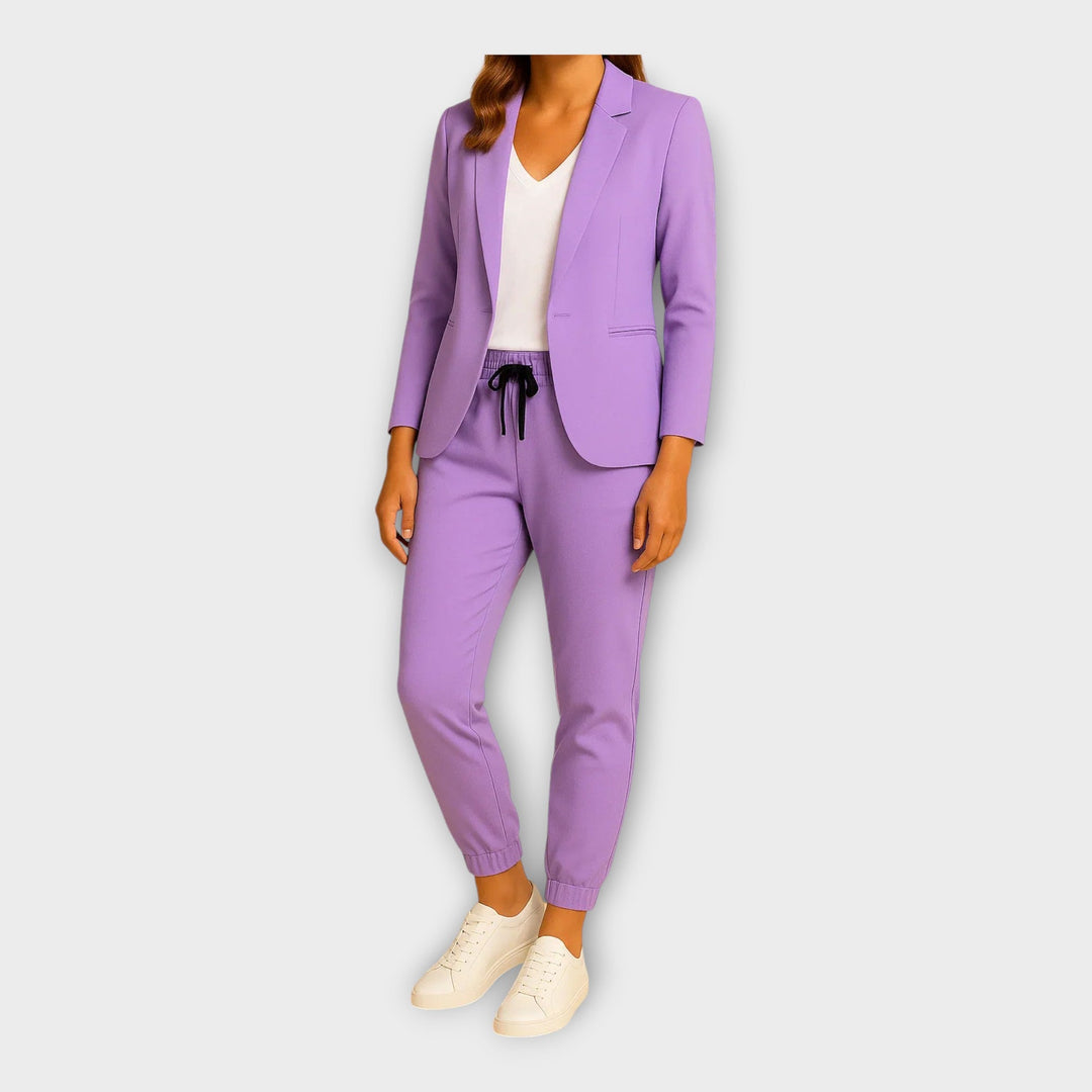 Fato Feminino com Blazer e Calças Jogger