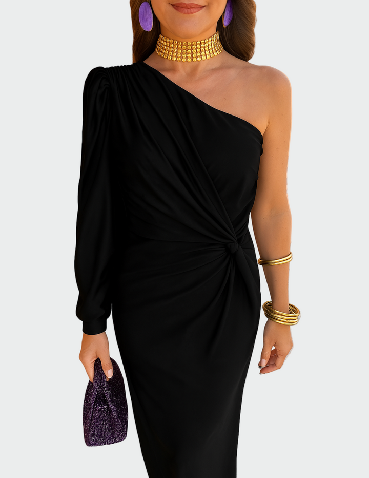 Vestido de Verão Preto Elegante