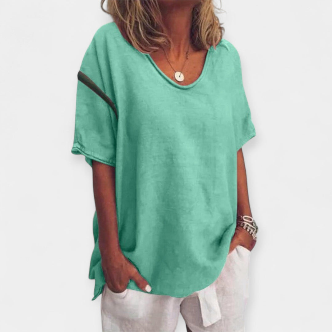 Camisola de Verão com Decote em V