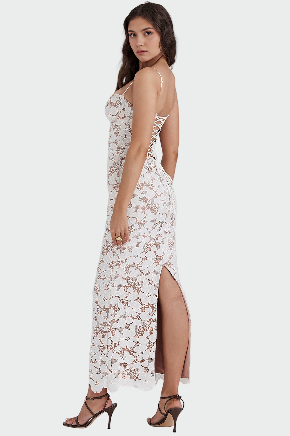Vestido Maxi de Renda Branco
