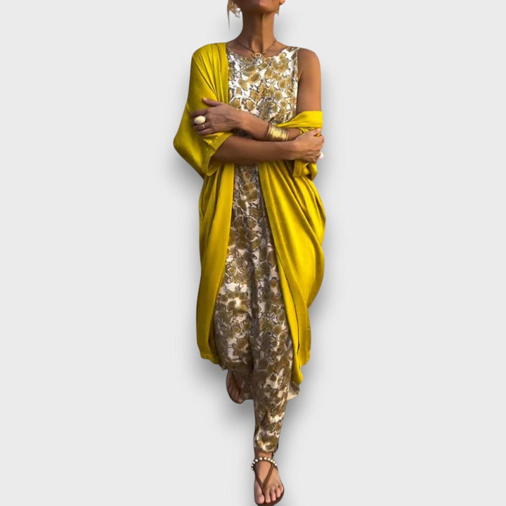 Vestido Maxi com Cardigã