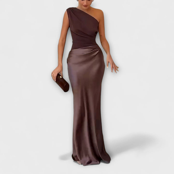 Vestido Maxi com Ombro Descoberto