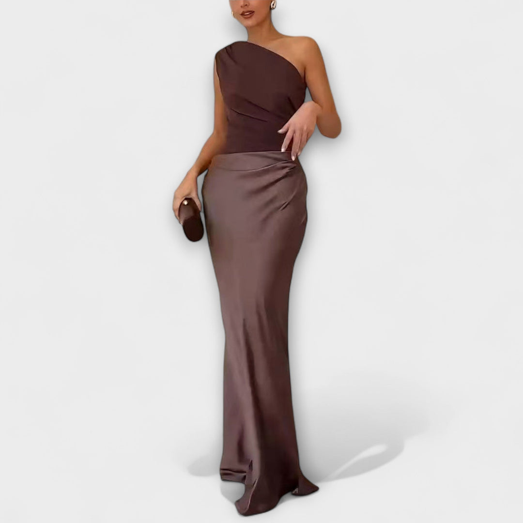 Vestido Maxi com Ombro Descoberto