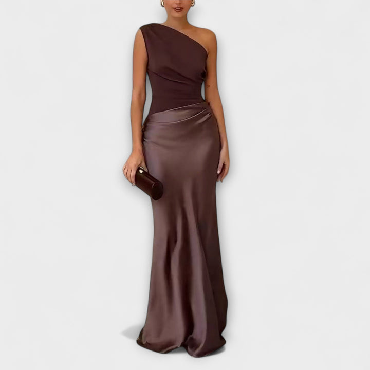 Vestido Maxi com Ombro Descoberto