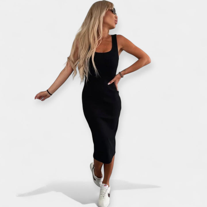 Conjunto de Vestido Midi com Casaco Bomber