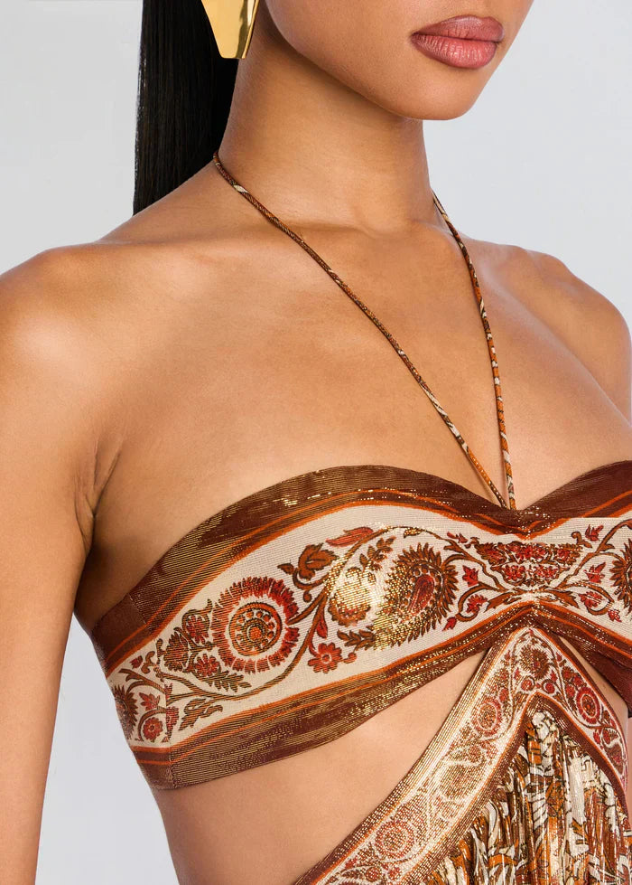 Vestido Maxi Aura Dourada