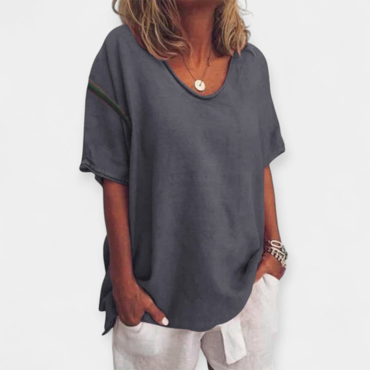 Camisola de Verão com Decote em V