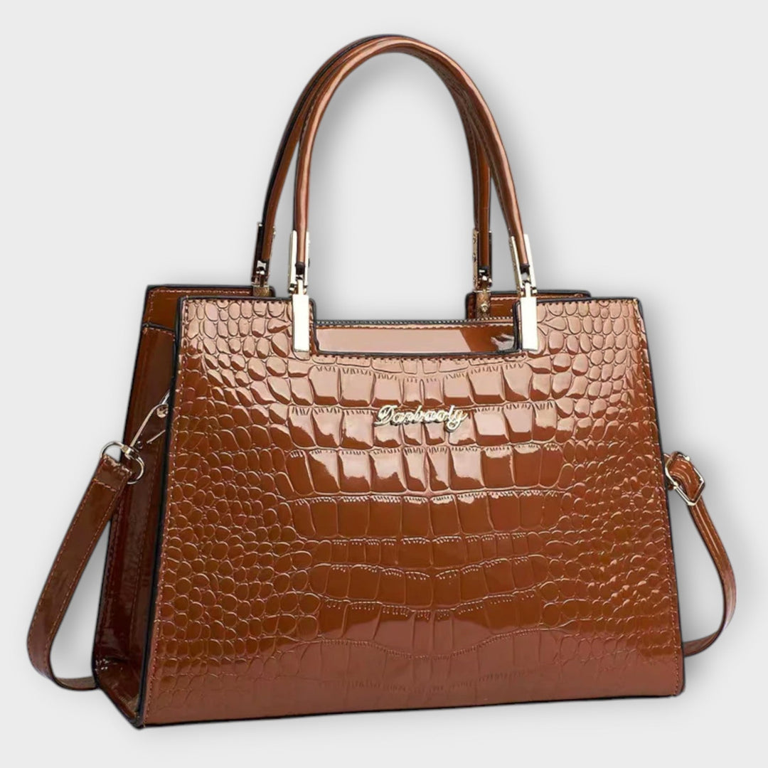 Bolsa Croco Artesanal Brilhante