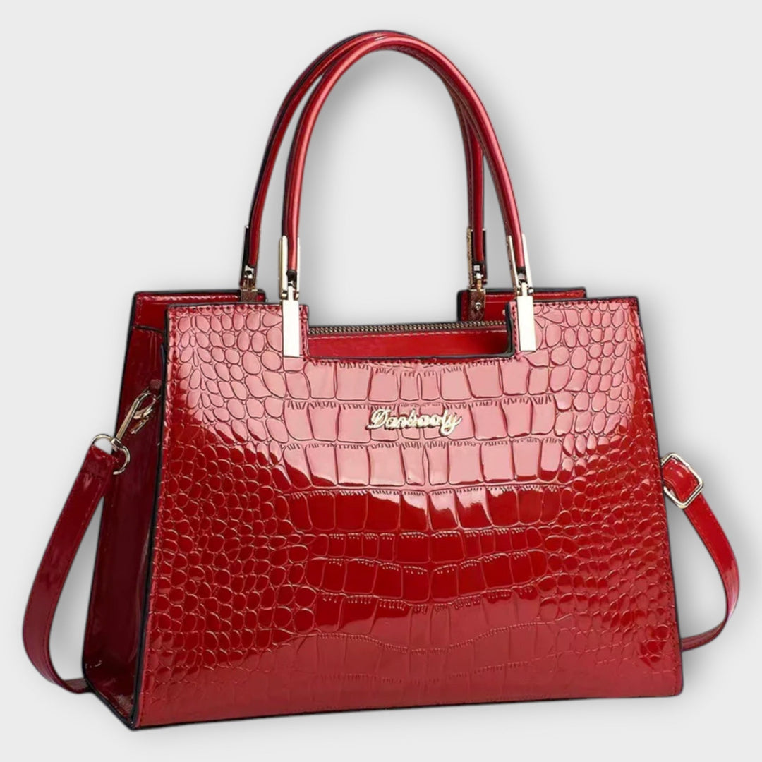 Bolsa Croco Artesanal Brilhante