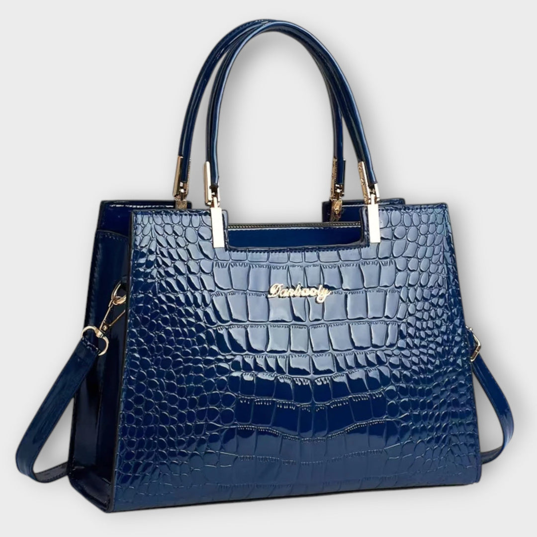 Bolsa Croco Artesanal Brilhante