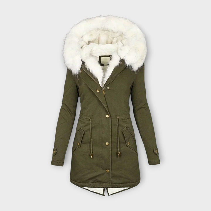 Ivara - Casaco de Inverno Impermeável e Forrado com Pelo