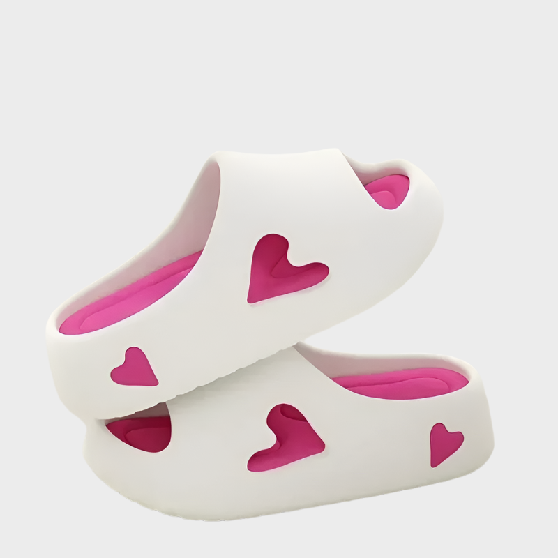 Chinelas com Formato Divertido de Coração