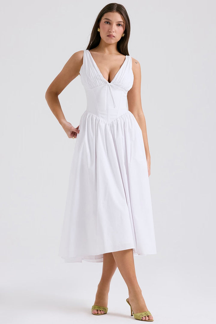 Vestido Midi de Romântica Floral
