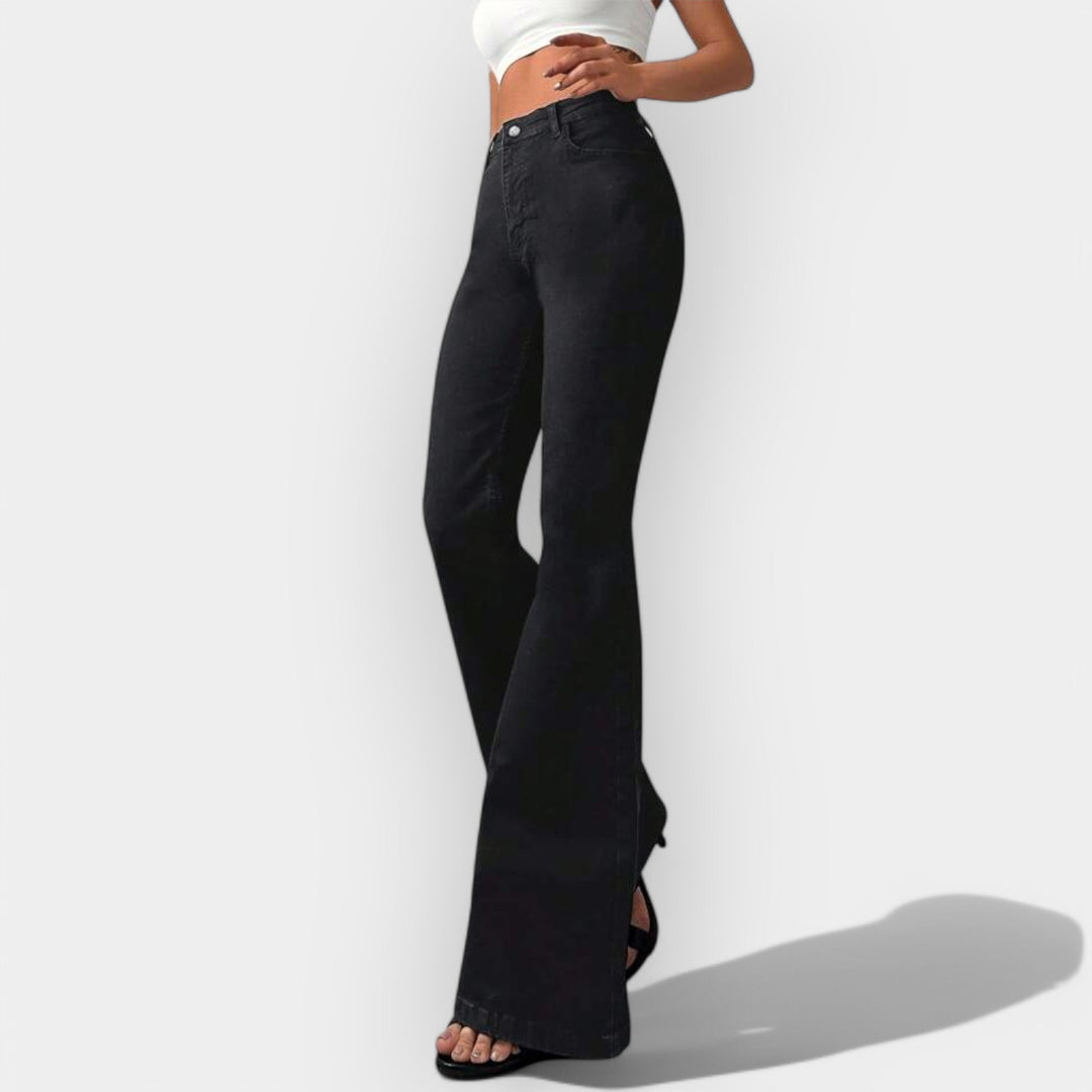 Jeans Bootcut de Cintura Alta
