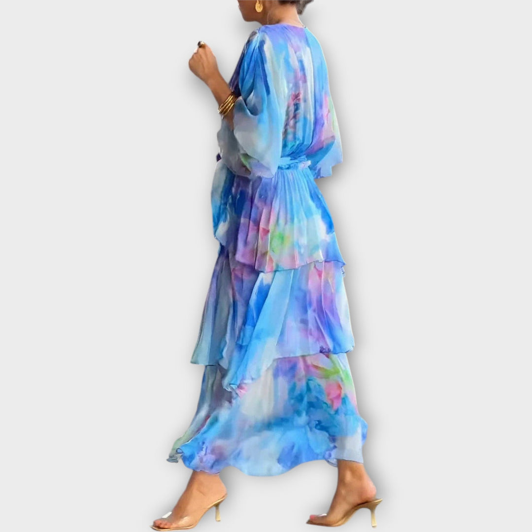 Vestido Arejado com Múltiplas Camadas