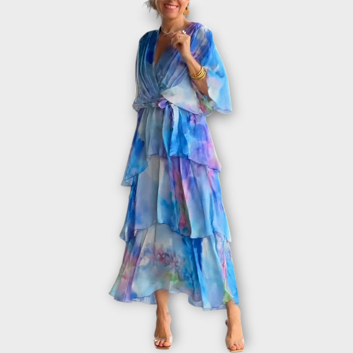 Vestido Arejado com Múltiplas Camadas