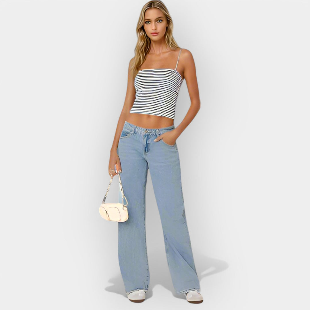 Calças de Jeans de Cintura Baixa